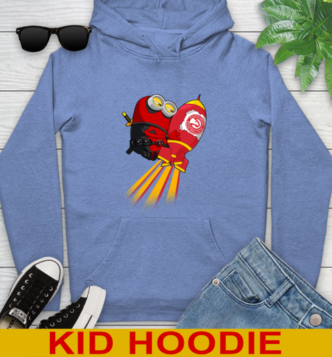 NBA Basketball Atlanta Hawks Deadpool Minion Marvel Shirt Youth Hoodie 12