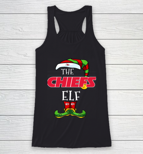 Kansas City Chiefs Christmas ELF Funny NFL Racerback Tank