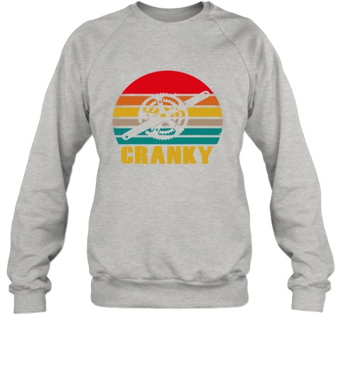 Bicycle Cranky Cycling Lovers Sunset Vintage Sweatshirt