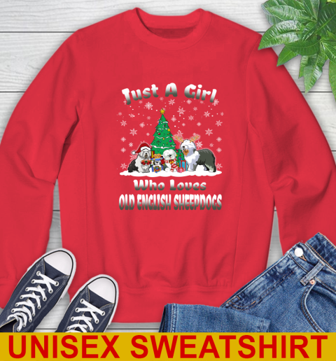 Christmas Just a girl who love old english sheepdogs dog pet lover 177