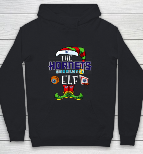 Charlotte Hornets Christmas ELF Funny NBA Youth Hoodie