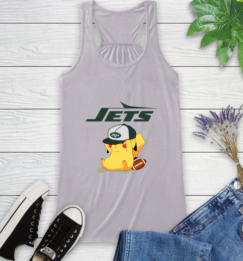 NFL Pikachu Football Sports New York Jets Racerback Tank 5