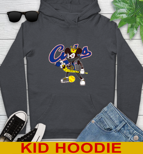 Chicago Cubs MLB Baseball Mickey Peace Sign Sports Youth Hoodie 9