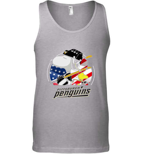 Pittsburg Peguins Ice Hockey Snoopy And Woodstock NHL Tank Top