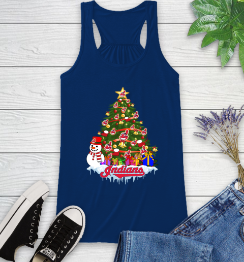 Cleveland Indians Merry Christmas MLB Baseball Sports Racerback Tank 9