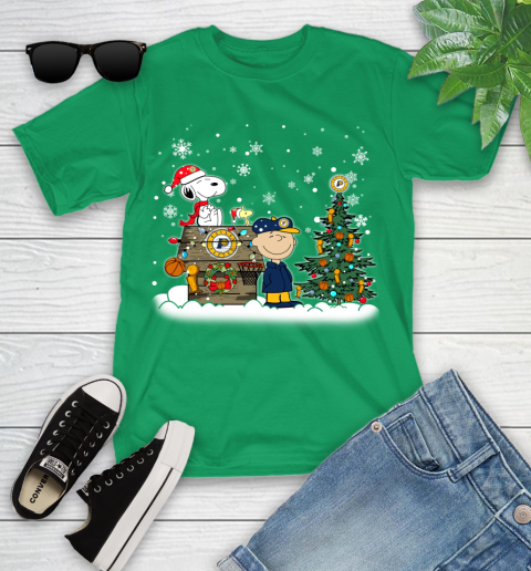 Indiana Pacers NBA Basketball Christmas The Peanuts Movie Snoopy Championship Youth T-Shirt 8