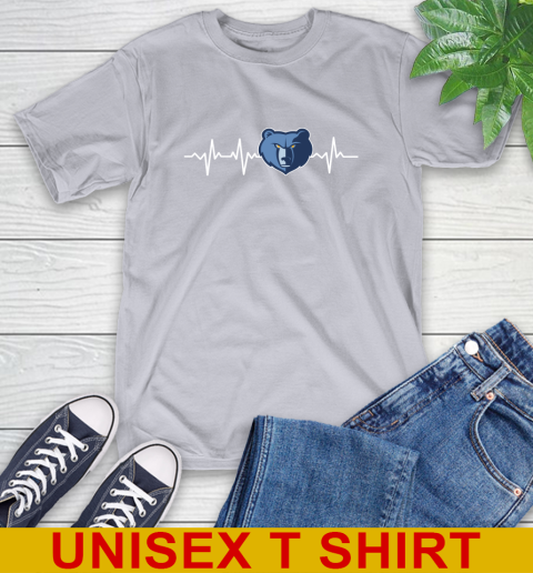 Memphis Grizzlies NBA Basketball Heart Beat Shirt T-Shirt 5