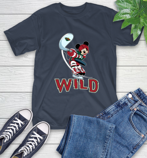 NHL Hockey Minnesota Wild Cheerful Mickey Mouse Shirt T-Shirt 4