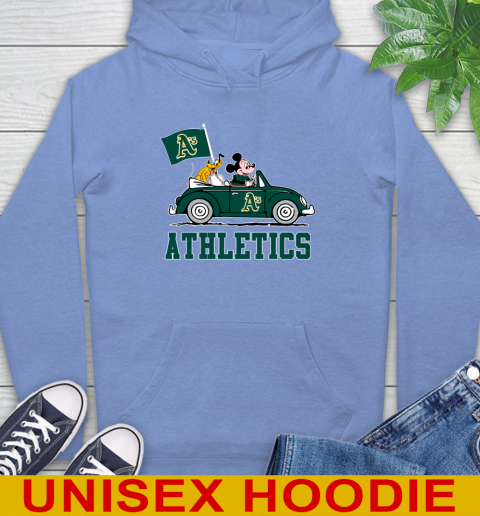 MLB Baseball Oakland Athletics Pluto Mickey Driving Disney Shirt Hoodie 11