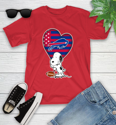 Buffalo Bills NFL Football The Peanuts Movie Adorable Snoopy Youth T-Shirt 10