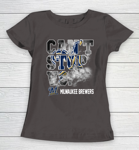 MLB Milwaukee Brewers Baseball Can't Stop Vs Brewers Women's T-Shirt 7