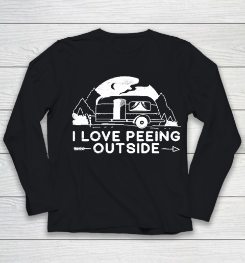 I Love Peeing Outside Camper Van Funny Camping Youth Long Sleeve