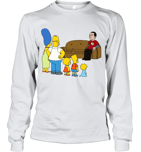The Simpsons Family And Sheldon Cooper Mashup Youth Long Sleeve