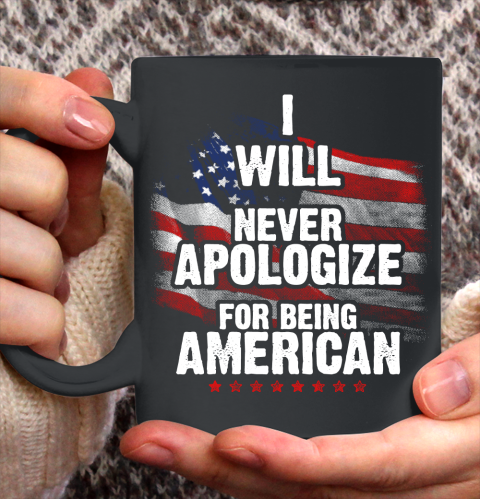 Veteran Shirt Patriot Never Apologize Ceramic Mug 11oz