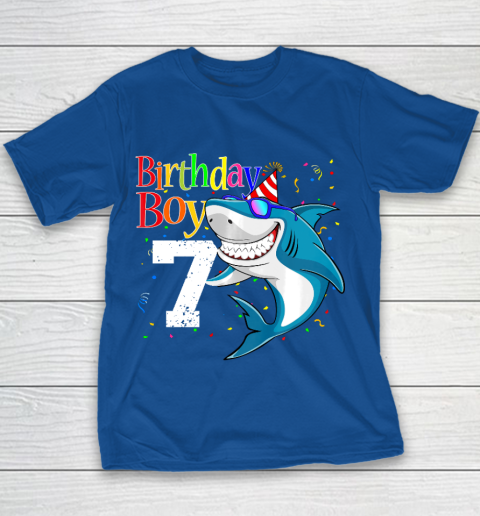 Kids 7th Birthday Boy Shark Shirts 7 Jaw Some Four Tees Boys 7 Years Old Youth T-Shirt 6