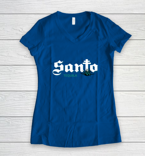 Santo Tequila Guy Fieri Women's V-Neck T-Shirt 7