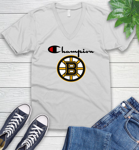 NHL Hockey Boston Bruins Champion Shirt V-Neck T-Shirt