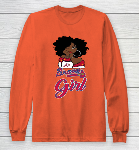 Atlanta Braves Girl MLB Long Sleeve T-Shirt 5