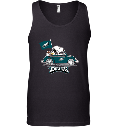 Snoopy And Woodstock Ride The Philadelphia Eagles Car NFL Tank Top