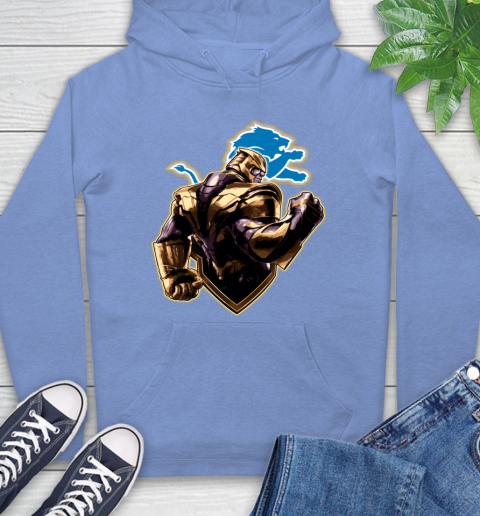 NFL Thanos Avengers Endgame Football Sports Detroit Lions Hoodie 11