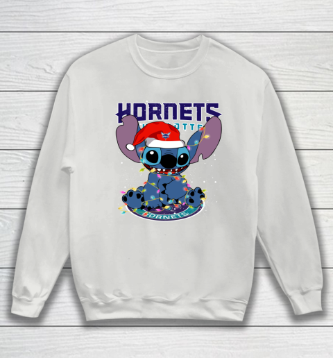 Charlotte Hornets NBA noel stitch Basketball Christmas Sweatshirt 3