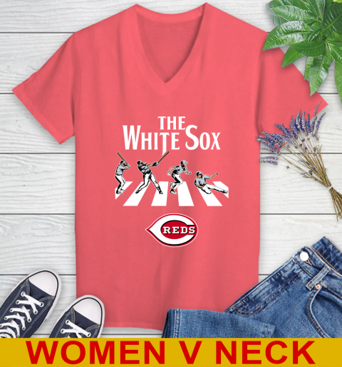 MLB Baseball Chicago White Sox The Beatles Rock Band Shirt Women's V-Neck T-Shirt 7 MLB Baseball Chicago White Sox The Beatles Rock Band Shirt Women's V-Neck T-Shirt - Image 7