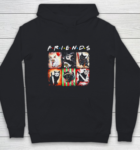 Horror Characters Cats Friends Halloween Youth Hoodie
