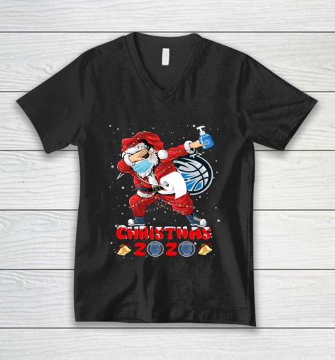 Orlando Magic Funny Santa Claus Dabbing Christmas 2020 NBA V-Neck T-Shirt