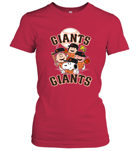 MLB San Francisco Giants Snoopy Charlie Brown Woodstock The Peanuts Movie Baseball  T Shirt_000 T-Shirt