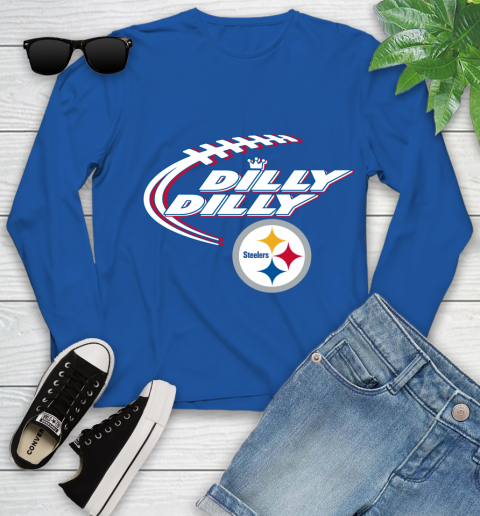 NFL Pittsburgh Steelers Dilly Dilly Football Sports Youth Long Sleeve 9