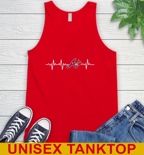 Atlanta Braves MLB Baseball Heart Beat Shirt Tank Top 5