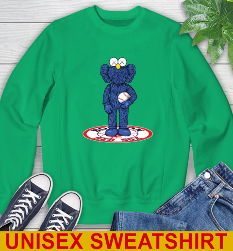 MLB Baseball Boston Red Sox Kaws Bff Blue Figure Shirt Sweatshirt 6