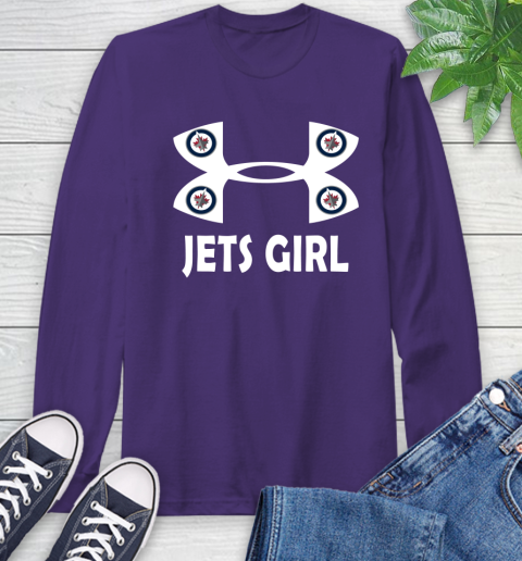 NHL Winnipeg Jets Girl Under Armour Hockey Sports Long Sleeve T-Shirt 5