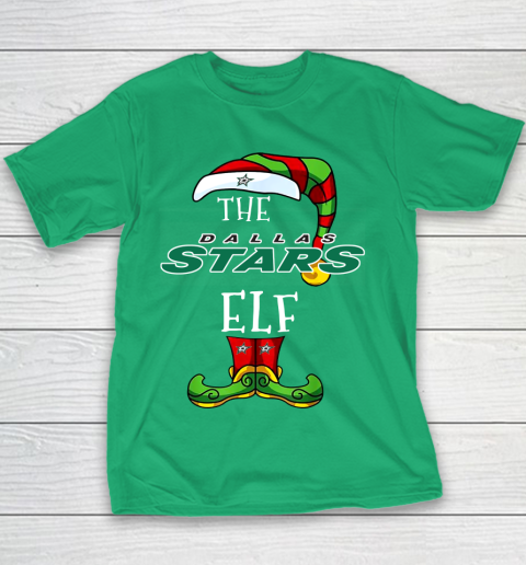 Dallas Stars Christmas ELF Funny NHL Youth T-Shirt 3