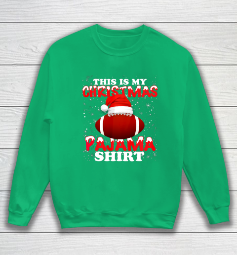 Football Christmas Gifts Santa Hat Funny Xmas Pajamas Sweatshirt 5