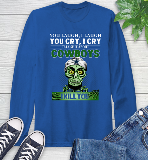 NFL Talk Shit About Dallas Cowboys I Kill You Achmed The Dead Terrorist Jeffrey Dunham Football Long Sleeve T-Shirt 10