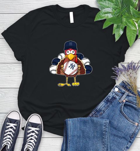New York Yankees Turkey thanksgiving Women's T-Shirt 2