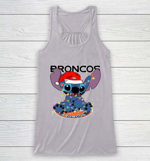 Denver Broncos NFL Football noel stitch Christmas Racerback Tank 3
