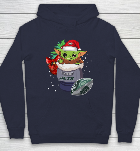 New York Jets Christmas Baby Yoda Star Wars Funny Happy NFL Hoodie 4