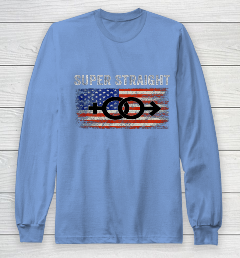 Vintage Us Flag Gender Identity Super Straight Identity Long Sleeve T-Shirt 8