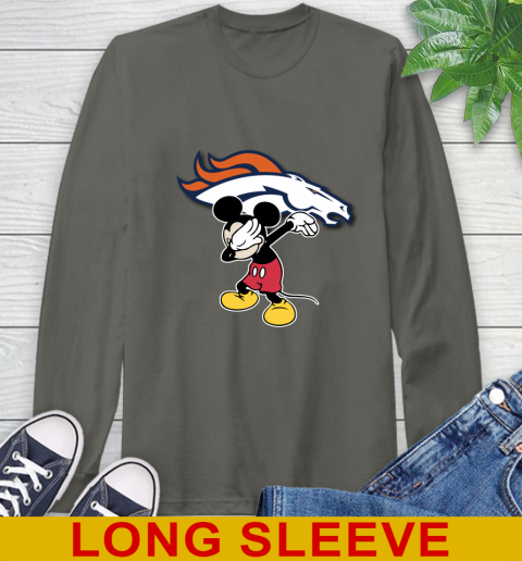 Denver Broncos NFL Football Dabbing Mickey Disney Sports Long Sleeve T-Shirt 8