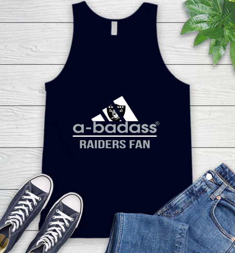 NFL A Badass Oakland Raiders Fan Adidas Football Sports Tank Top 2