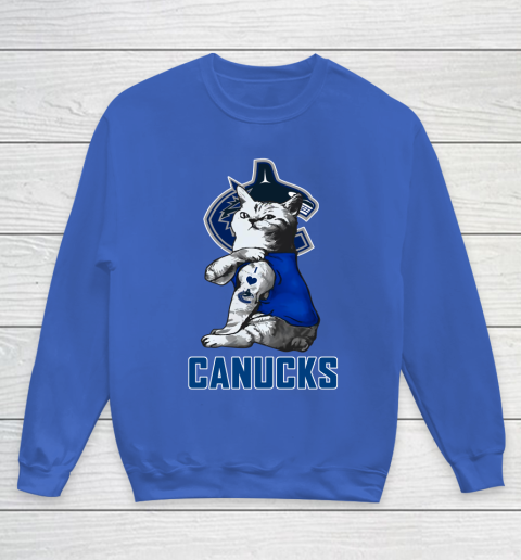 NHL My Cat Loves Vancouver Canucks Hockey Youth Sweatshirt 6
