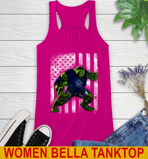 Toronto Maple Leafs Hulk Marvel Avengers NHL Hockey American Flag Racerback Tank 6