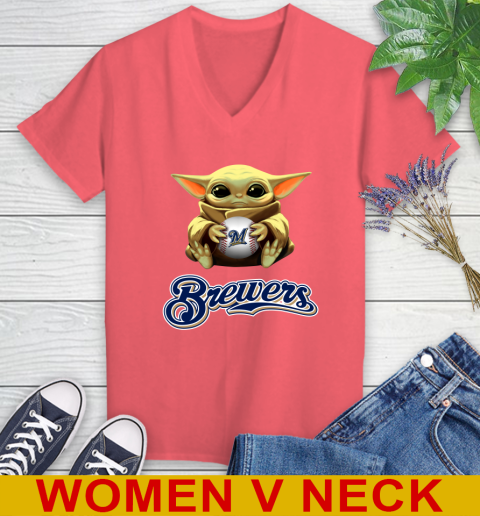 MLB Baseball Milwaukee Brewers Star Wars Baby Yoda Shirt 83