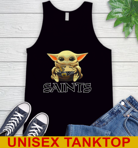 NFL Football New Orleans Saints Baby Yoda Star Wars Shirt Tank Top 2
