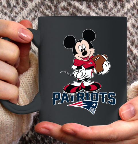NFL Football New England Patriots Cheerful Mickey Mouse Shirt Ceramic Mug 11oz