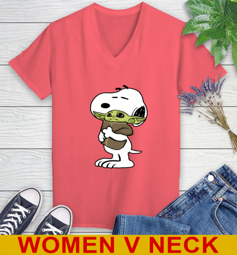 Snoopy Hugging Baby Yoda Shirt 83