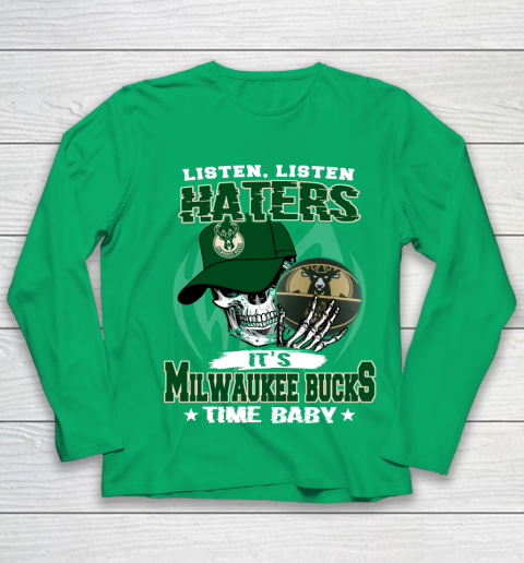 Listen Haters It is BUCKS Time Baby NBA Youth Long Sleeve 4