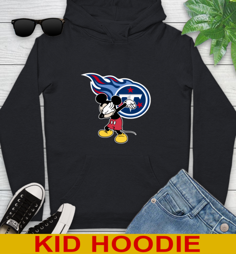 Tennessee Titans NFL Football Dabbing Mickey Disney Sports Youth Hoodie 2